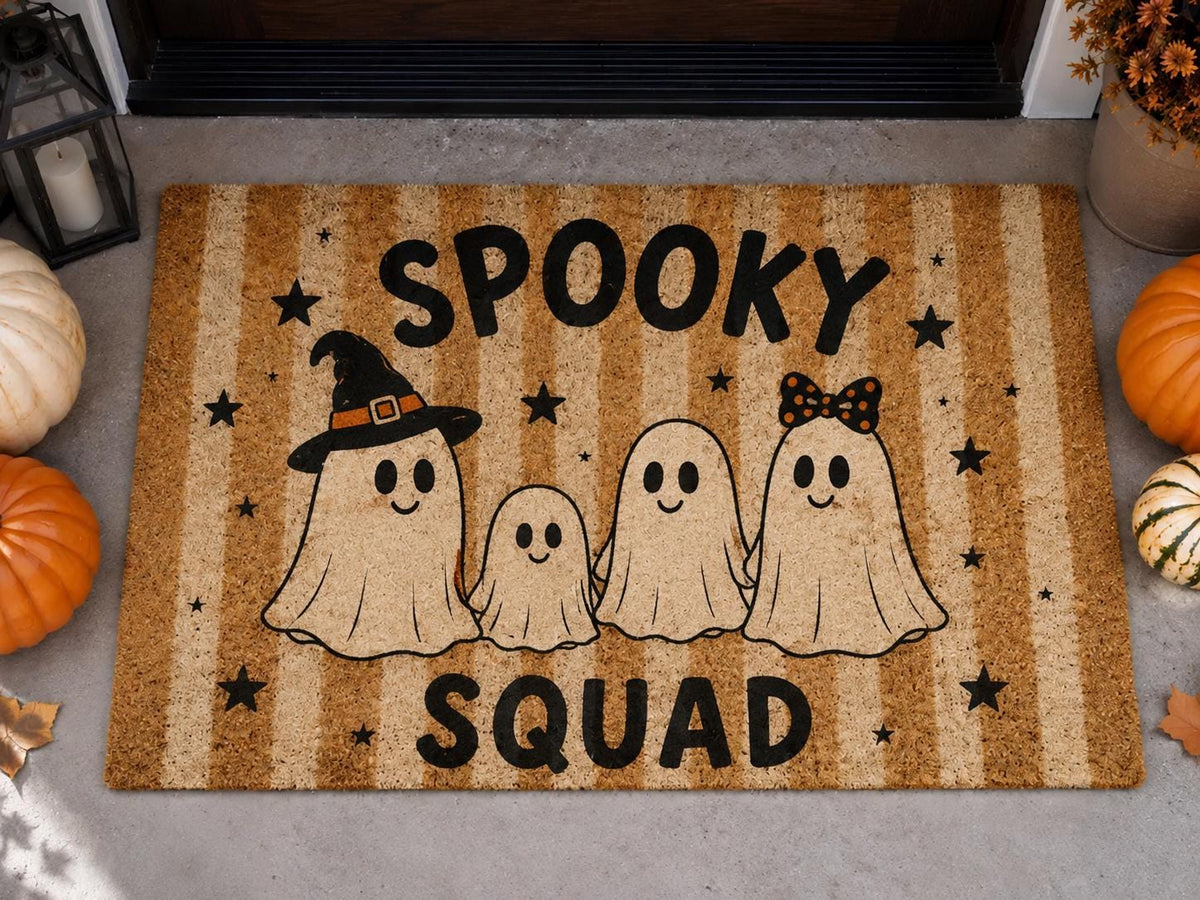Spooky Squad Doormat - Halloween Ghost Family Welcome Mat - image 6