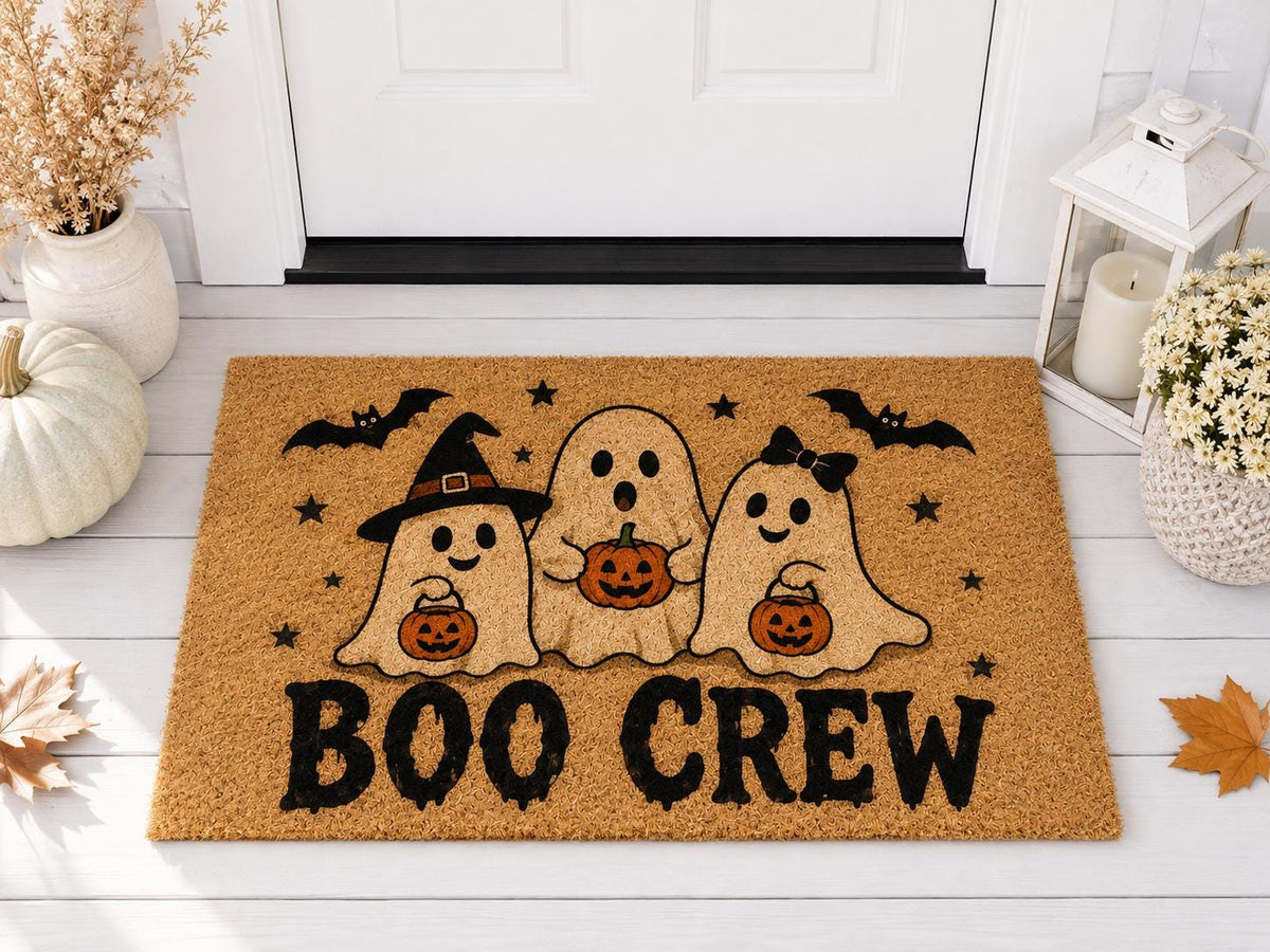 Boo Crew Doormat - Halloween Ghost Welcome Mat - image 5