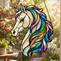 Rainbow Horse Suncatcher - Acrylic Horse Window Hanging