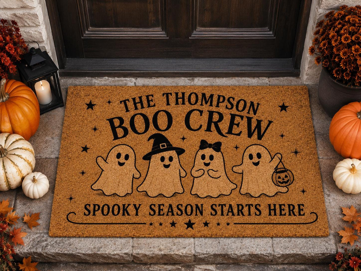 Boo Crew Family Doormat - Custom Ghost Family Name Mat - image 2