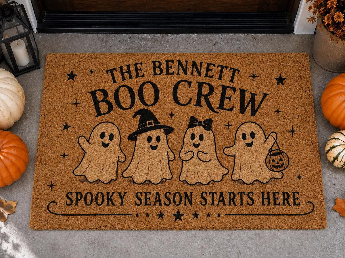 Boo Crew Family Doormat - Custom Ghost Family Name Mat - image 6