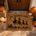Personalized Halloween Doormat - Custom Family Name Witch Coven Mat