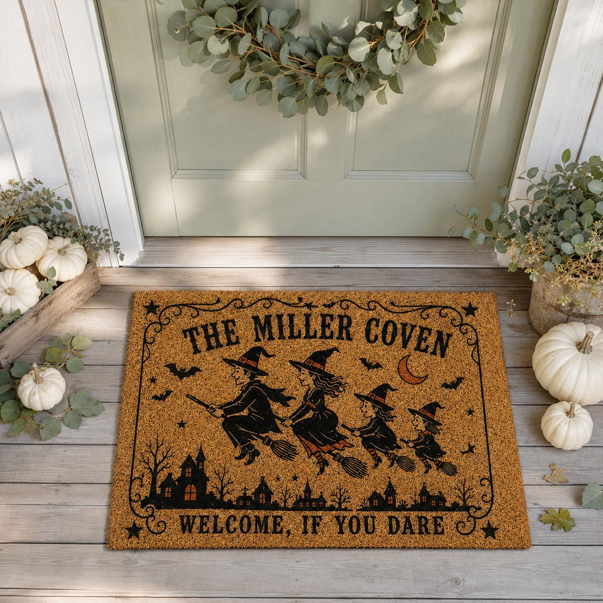 Personalized Halloween Doormat - Custom Family Name Witch Coven Mat - image 5
