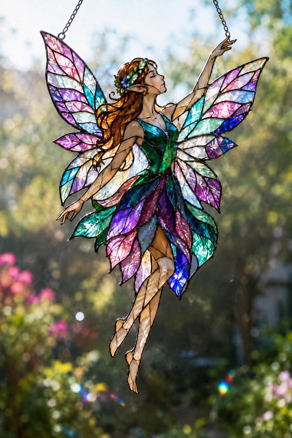 Fairy Suncatcher - Wavy Acrylic Window Hanging - image 3
