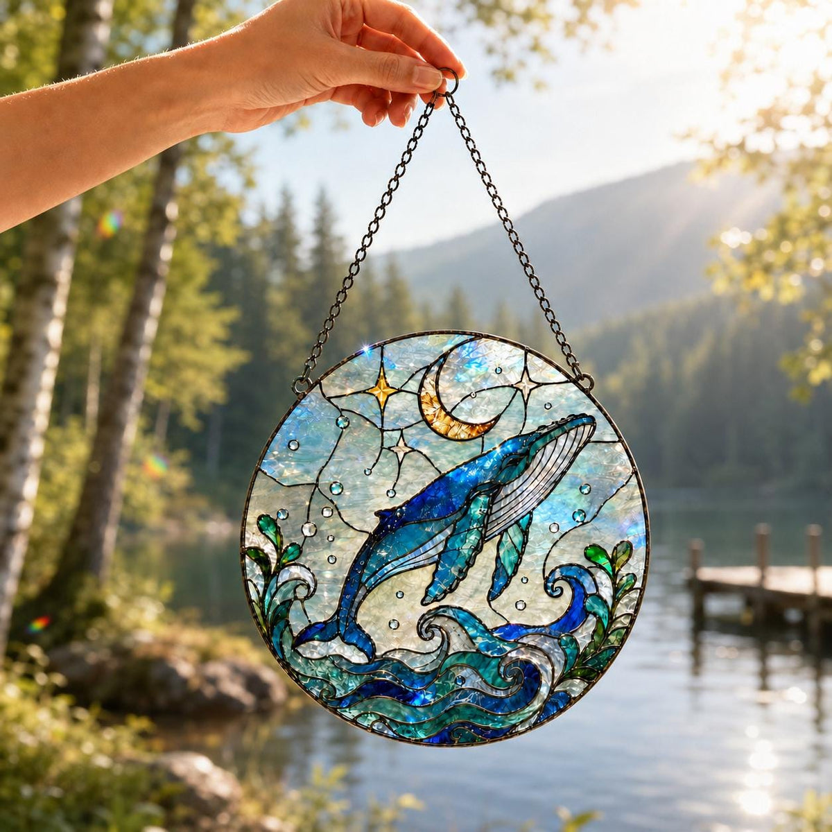 Whale Suncatcher - Humpback Whale Window Hanging - image 2