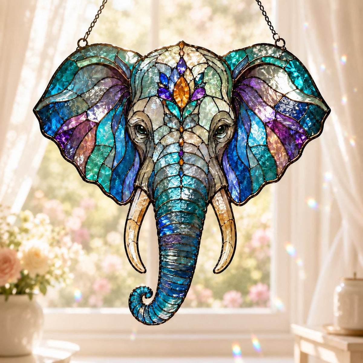 Elephant Suncatcher - Acrylic Window Hanging