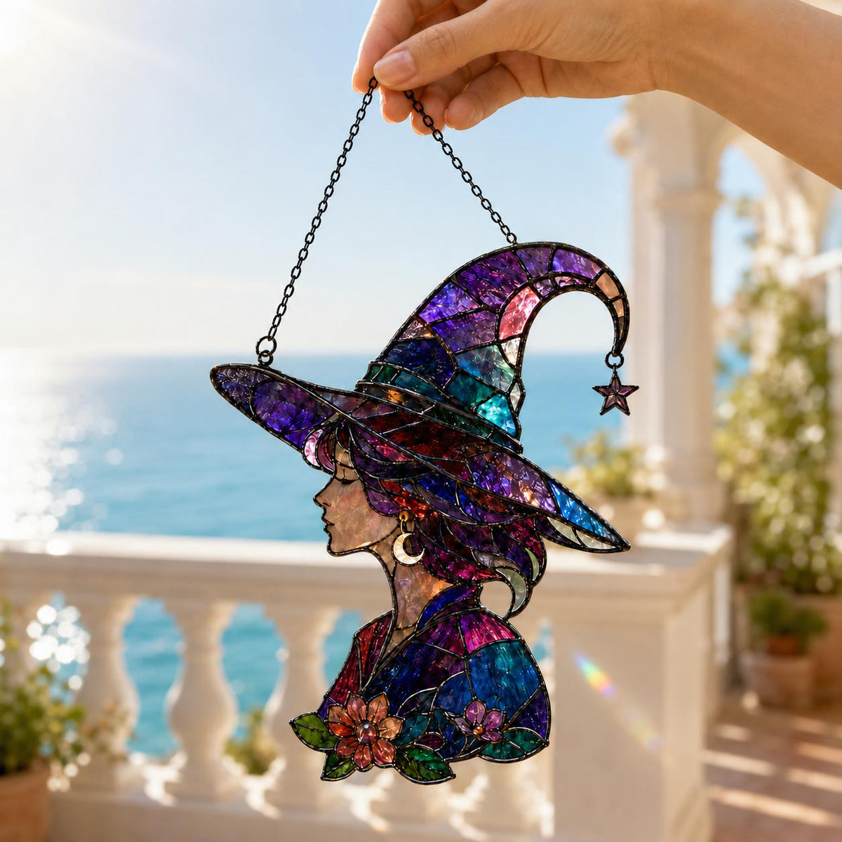 Mystic Witch Suncatcher - Acrylic Witch Window Hanging - image 3