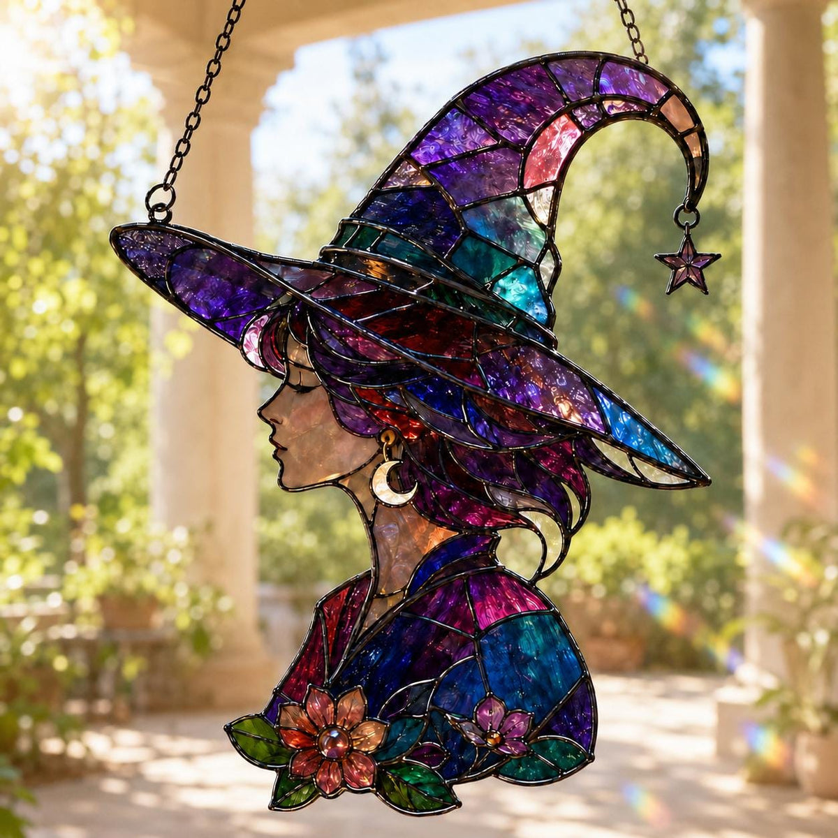 Mystic Witch Suncatcher - Acrylic Witch Window Hanging - image 2