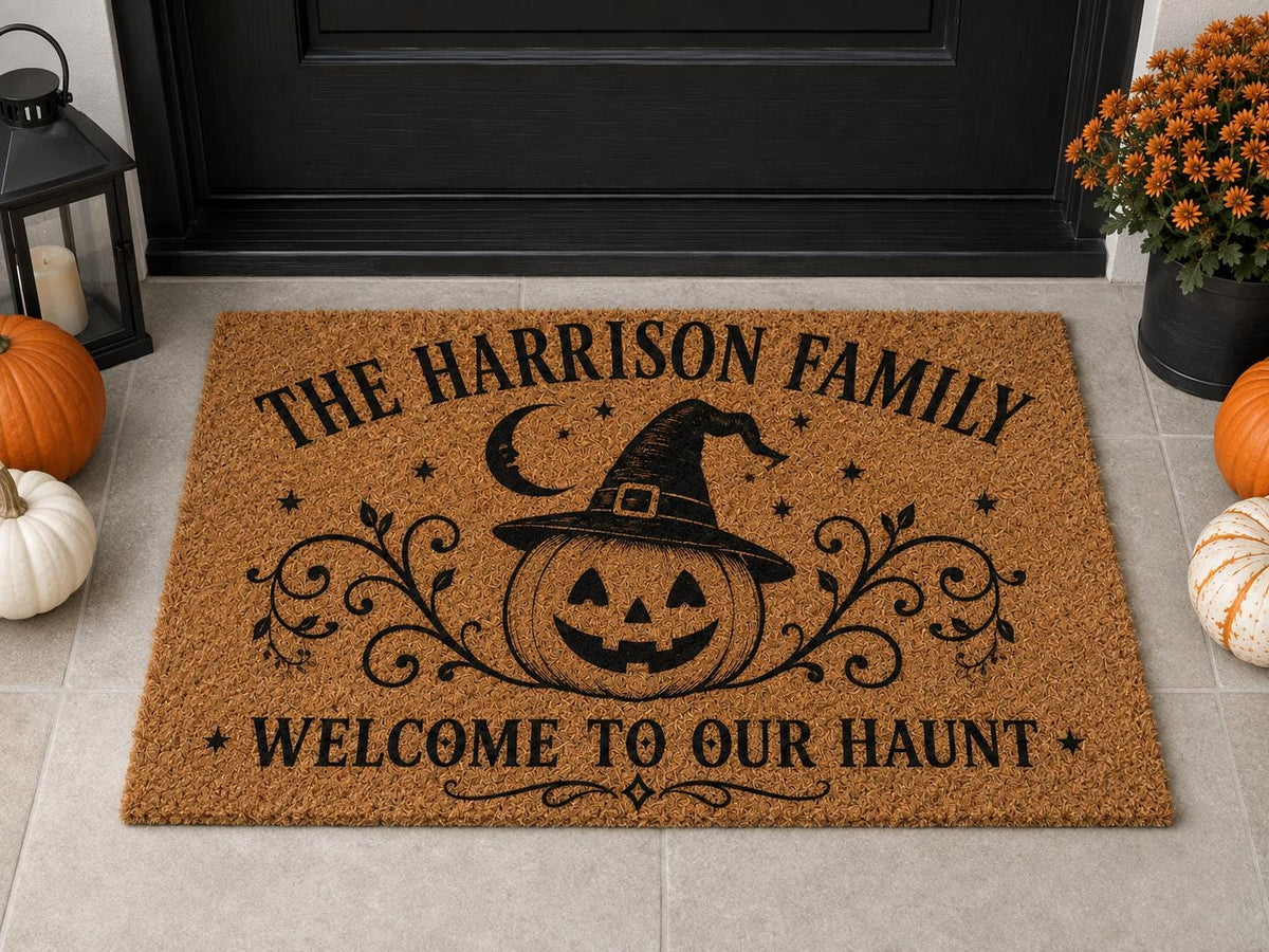 Halloween Paw-Ty Doormat - Witch Cat Mummy Dog Welcome Mat - image 3