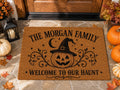 Halloween Paw-Ty Doormat - Witch Cat Mummy Dog Welcome Mat