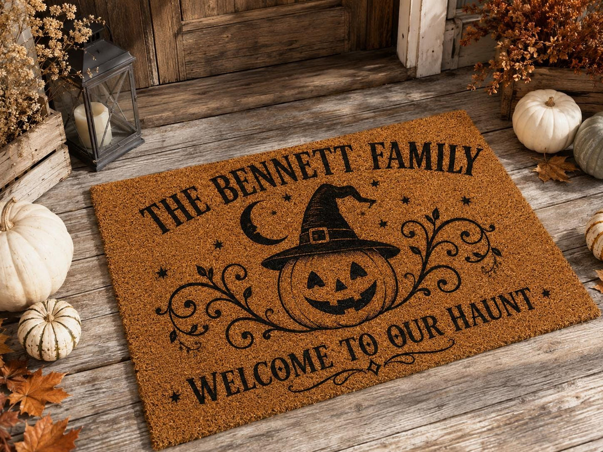 Halloween Paw-Ty Doormat - Witch Cat Mummy Dog Welcome Mat - image 2
