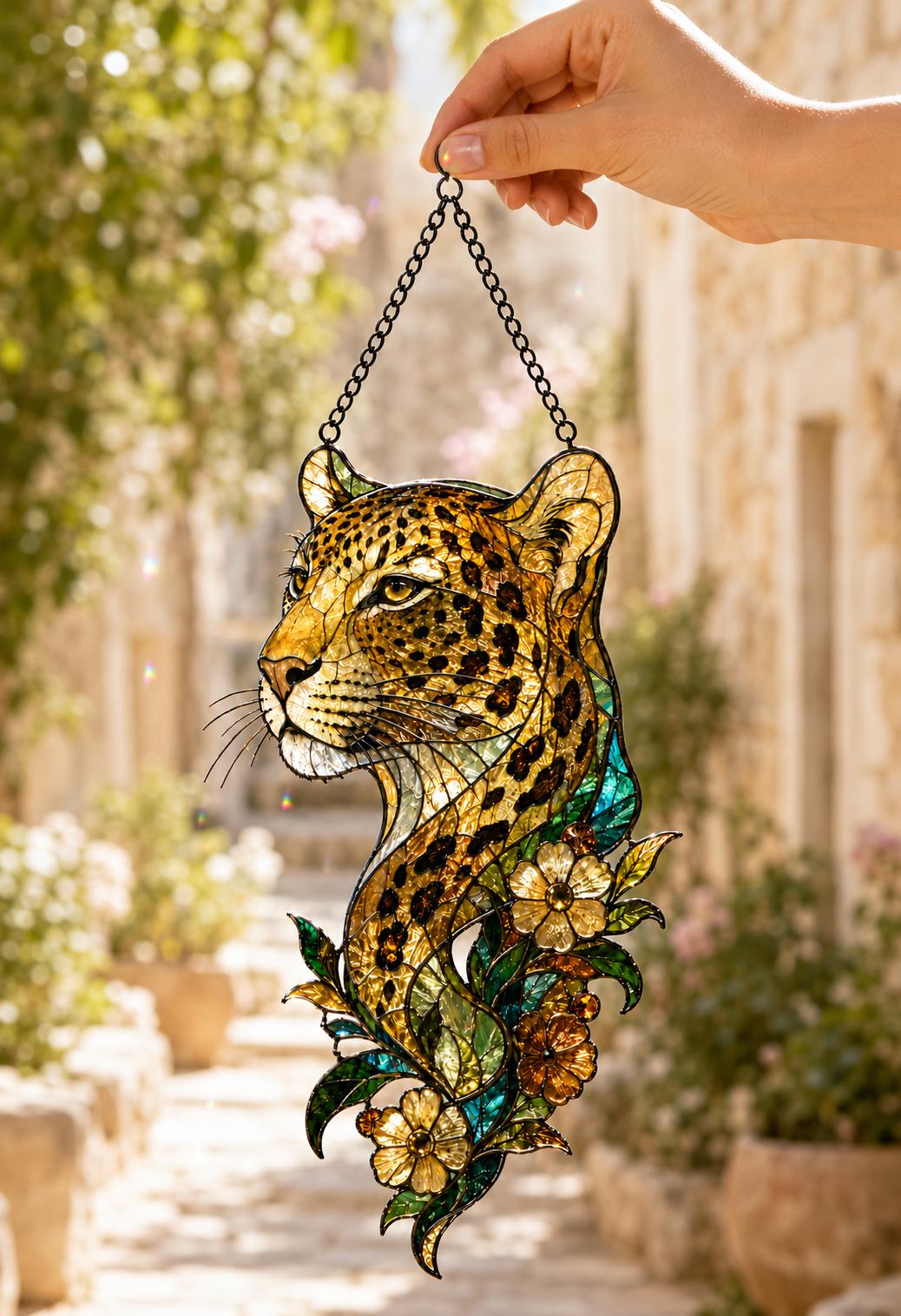 Leopard Suncatcher - Acrylic Leopard Window Hanging - image 6