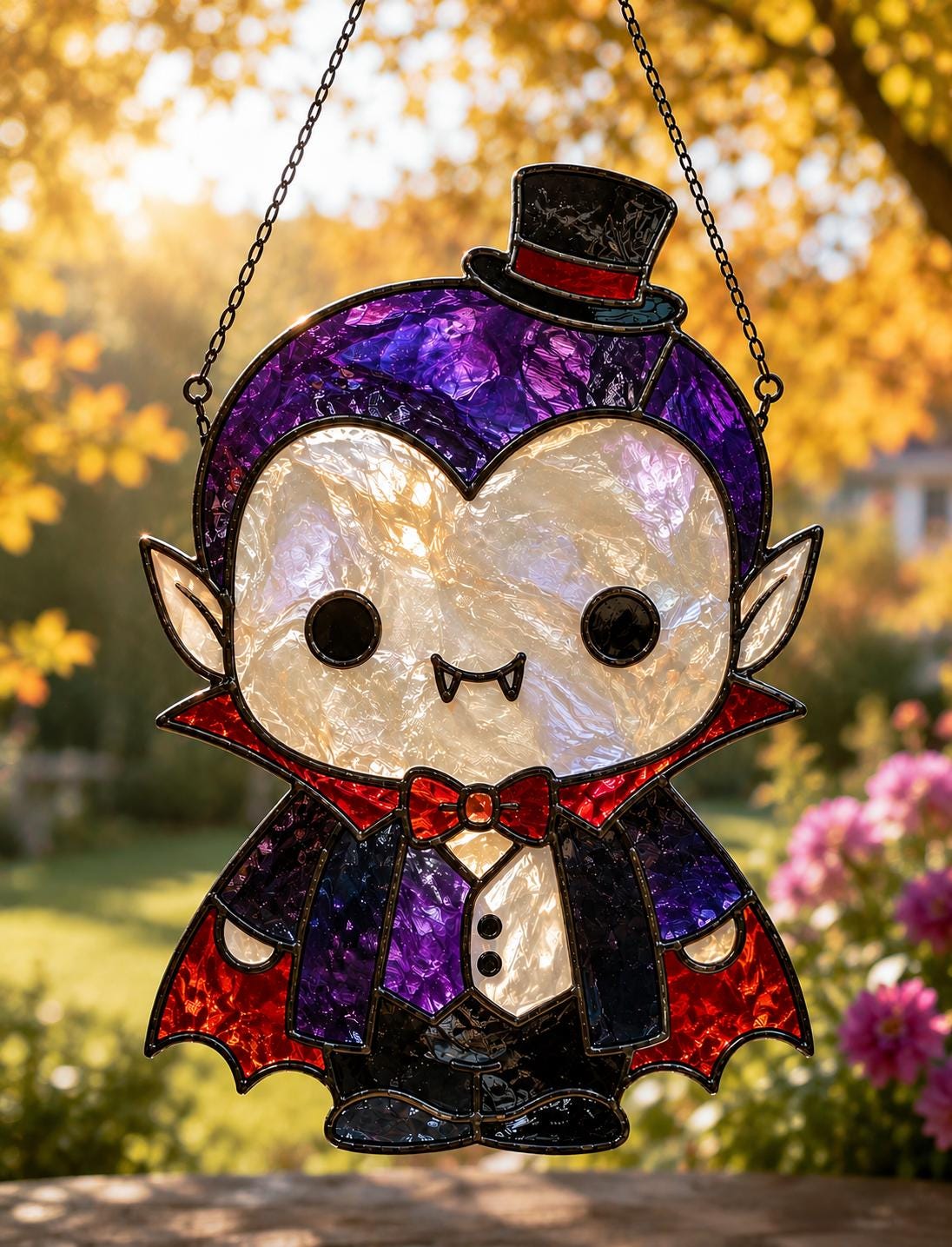 Vampire Bat Suncatcher - Halloween Acrylic Window Hanging - image 3