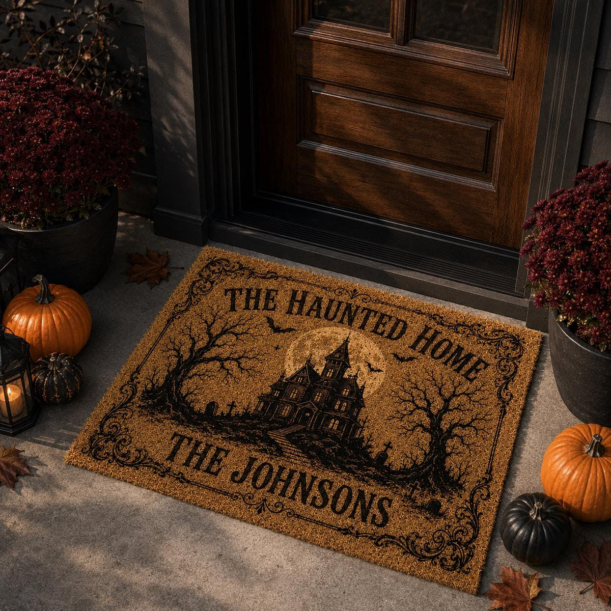 Haunted House Doormat - Personalized Halloween Door Mat - image 5