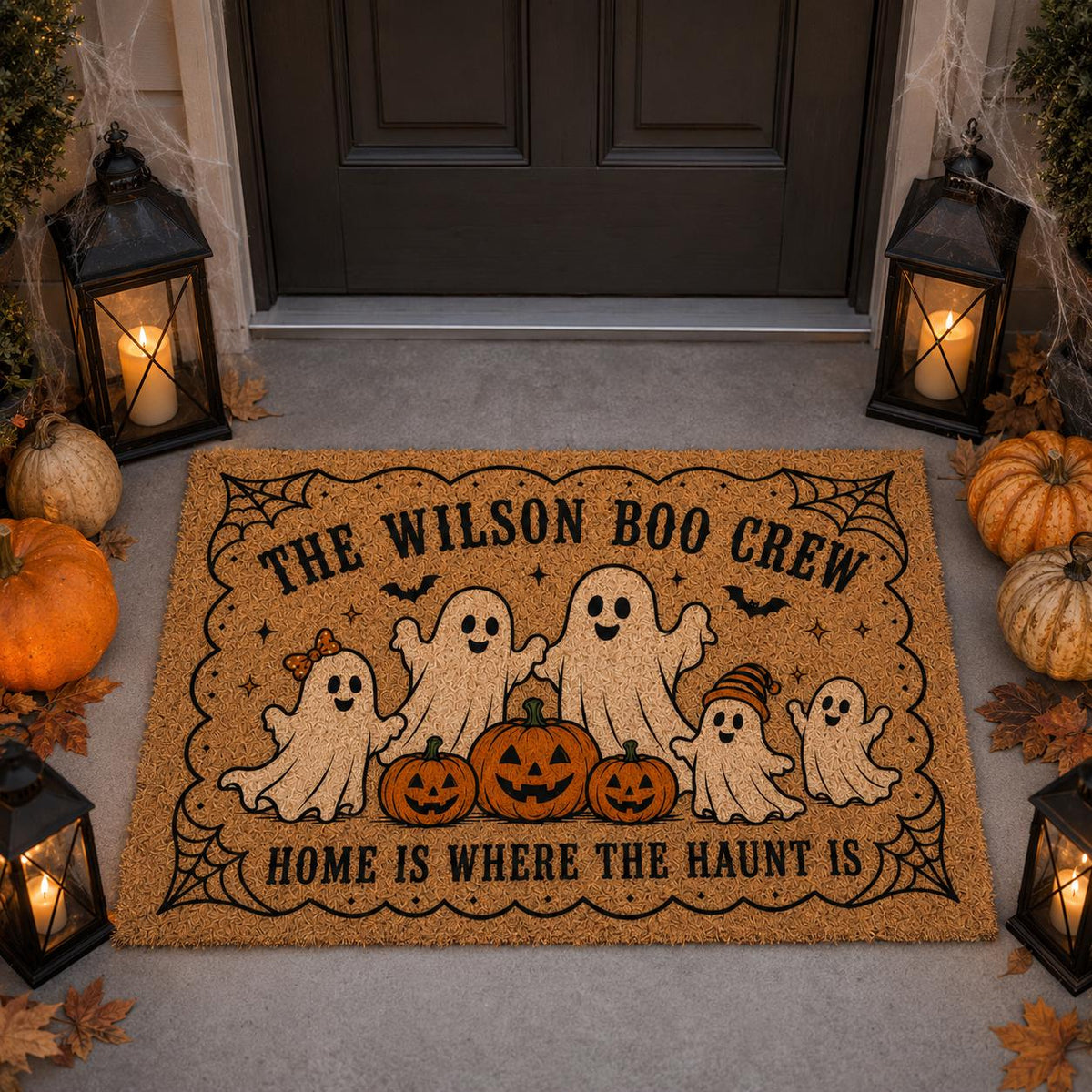 Ghost Family Doormat - Personalized Boo Crew Mat - image 4