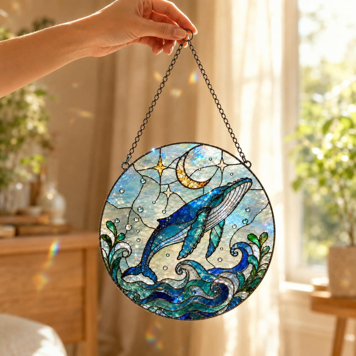 Whale Suncatcher - Humpback Whale Window Hanging - image 6