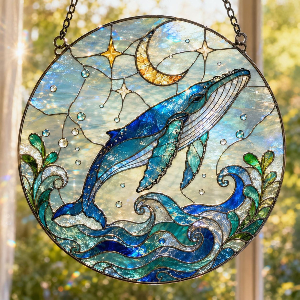 Whale Suncatcher - Humpback Whale Window Hanging