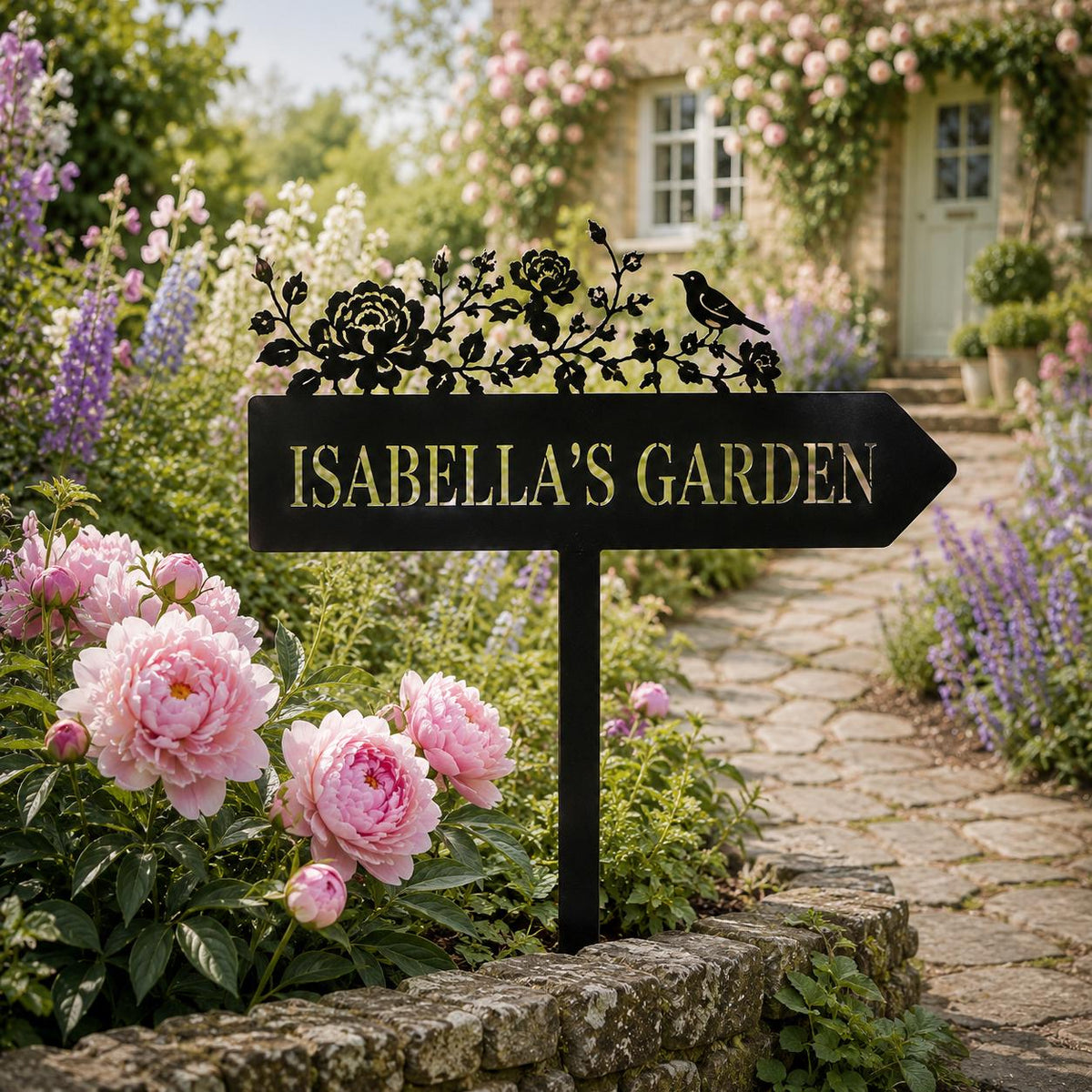 Rose Bird Garden Stake - Personalized Directional Sign - image 6