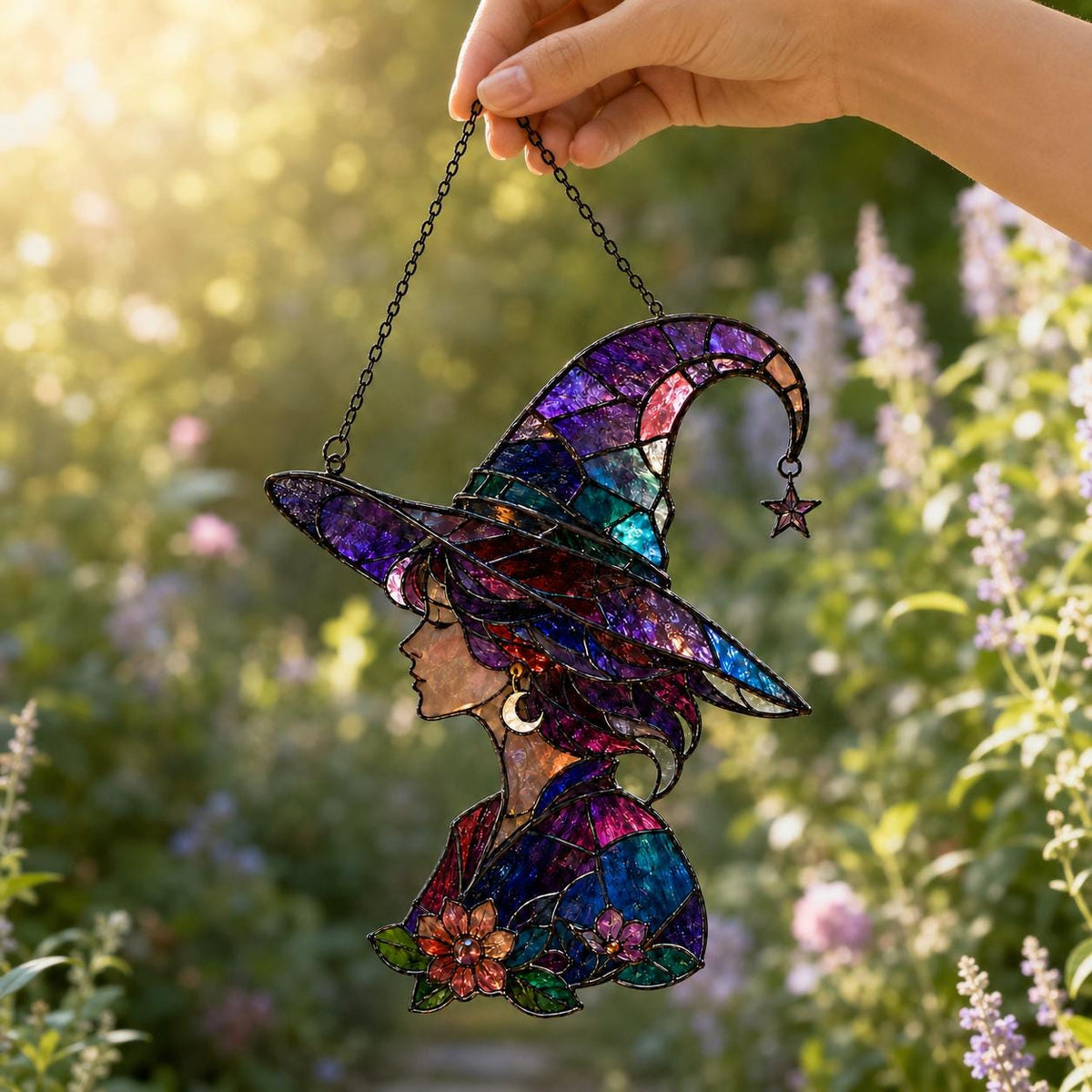 Mystic Witch Suncatcher - Acrylic Witch Window Hanging - image 4