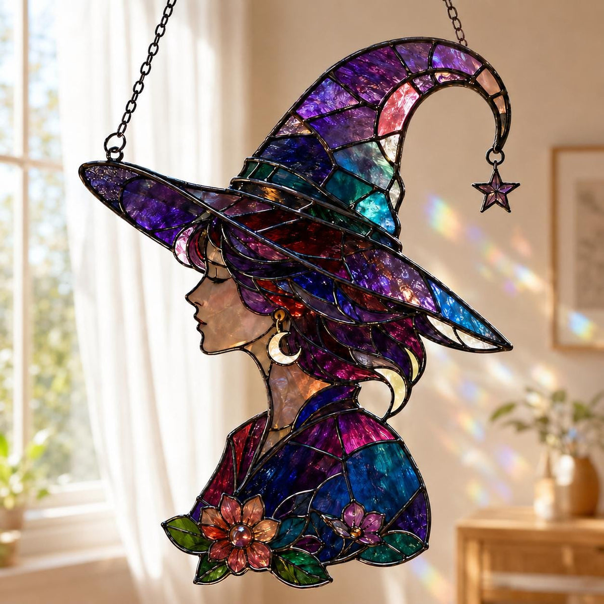 Mystic Witch Suncatcher - Acrylic Witch Window Hanging - image 5
