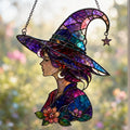Mystic Witch Suncatcher - Acrylic Witch Window Hanging