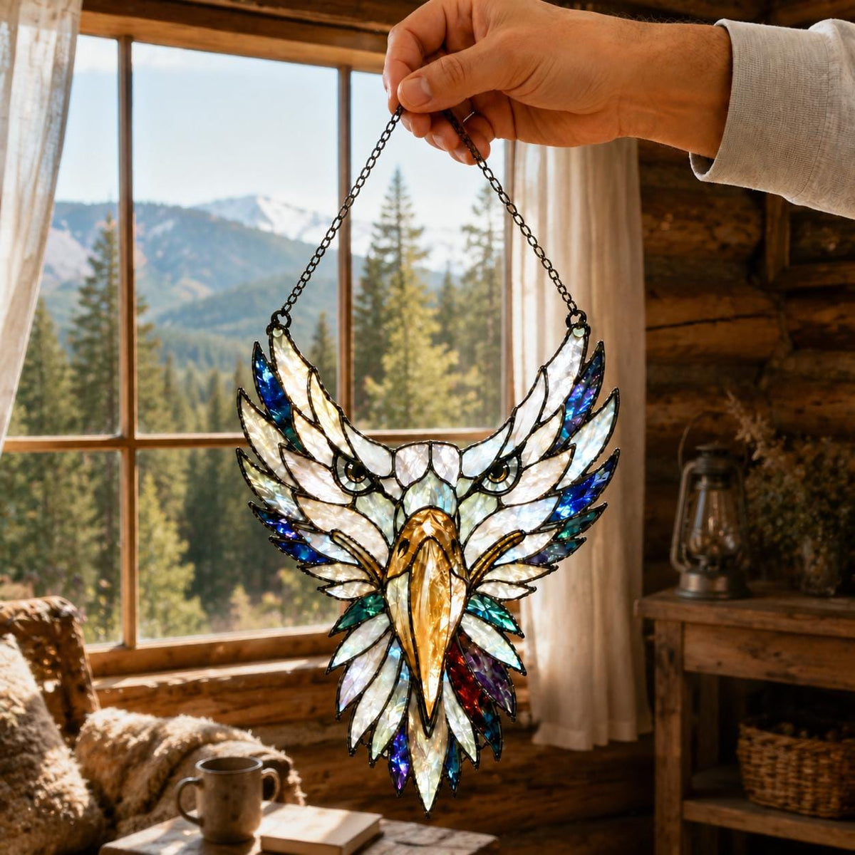 Eagle Acrylic Suncatcher - Bald Eagle Window Hanging - image 2