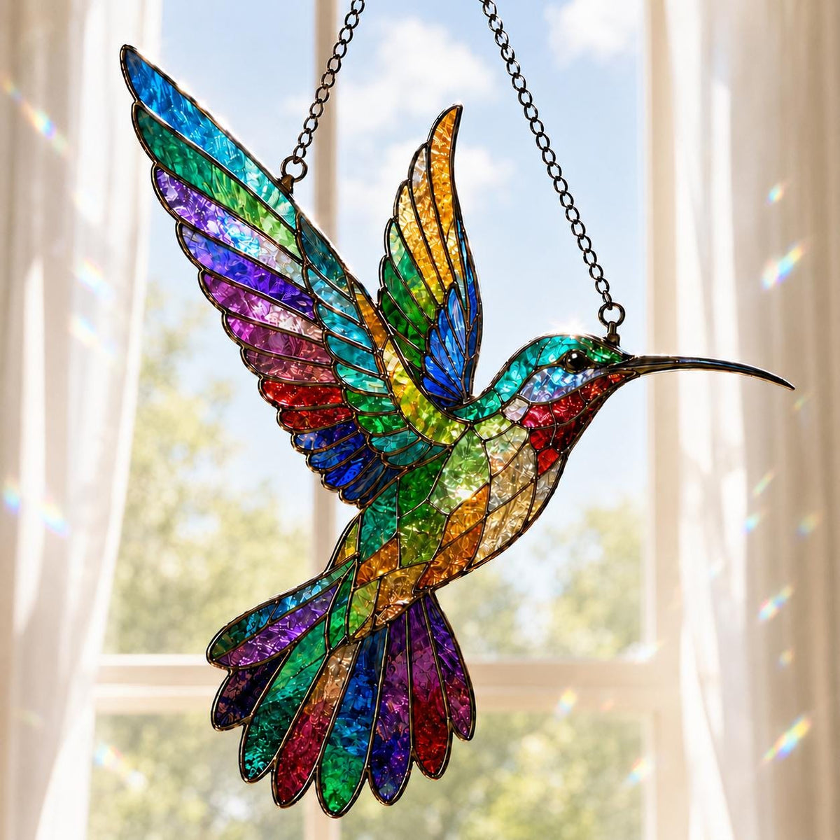 Hummingbird Suncatcher - Acrylic Bird Window Hanging - image 4