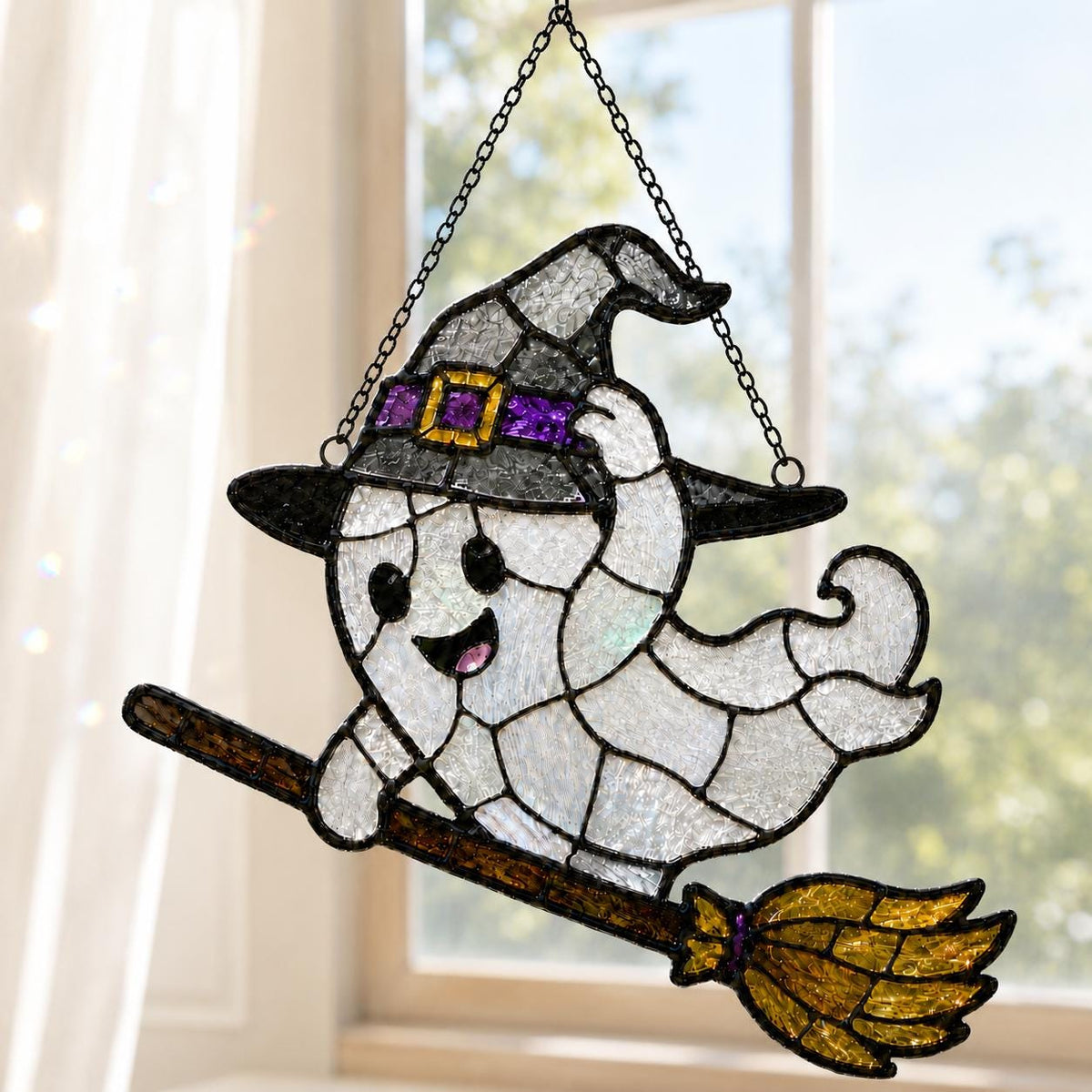 Ghost Suncatcher - Acrylic Halloween Window Hanging