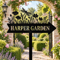 Dragonfly Garden Sign - Personalized Metal Garden Stake
