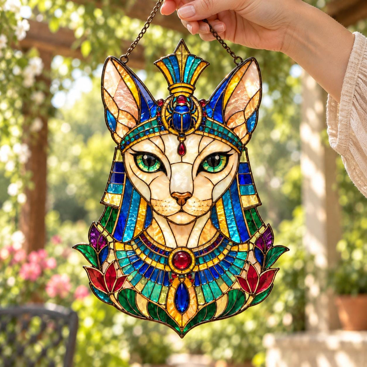 Egyptian Cat Suncatcher - Bastet Acrylic Window Hanging - image 4