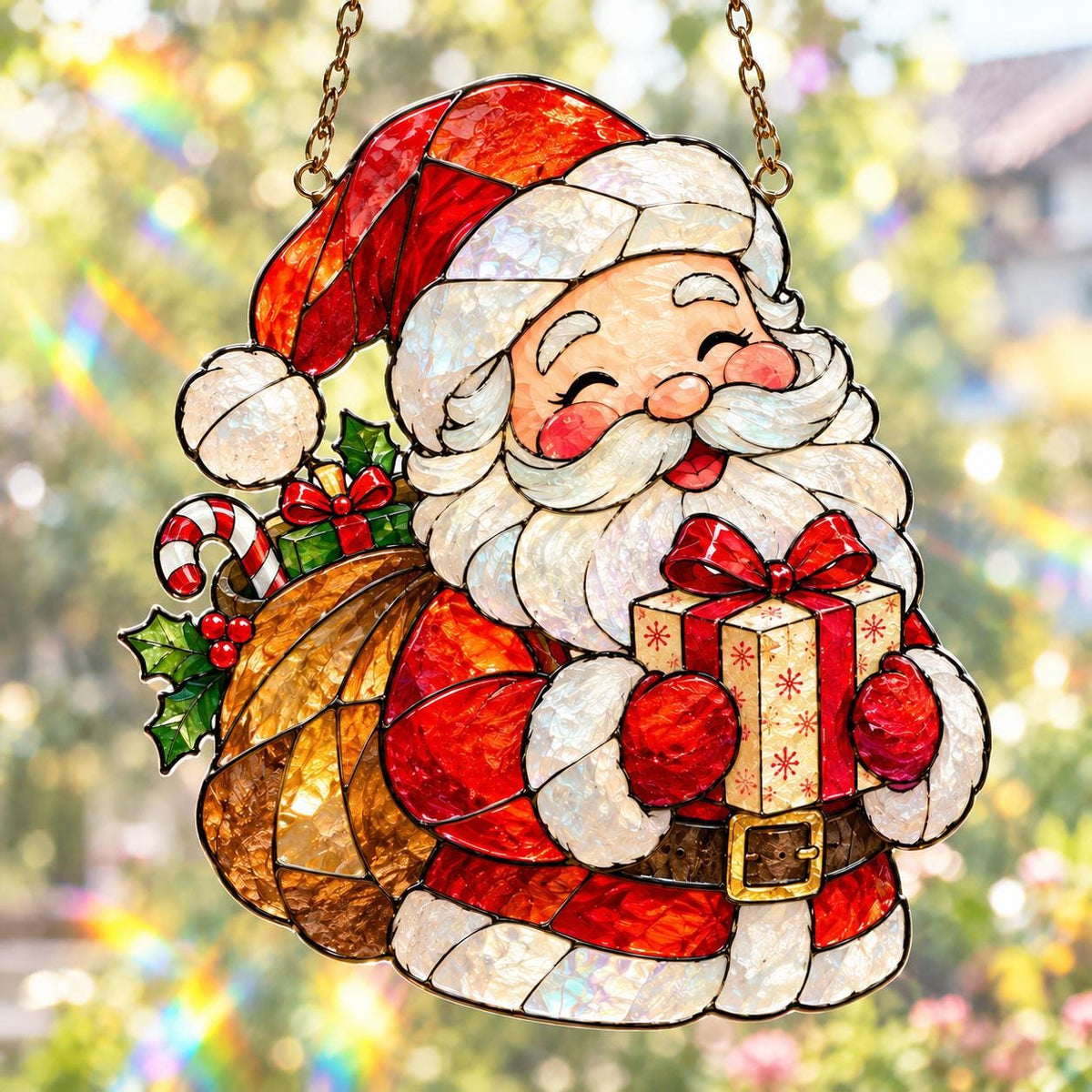 Santa Claus Suncatcher - Acrylic Christmas Window Hanging - image 5