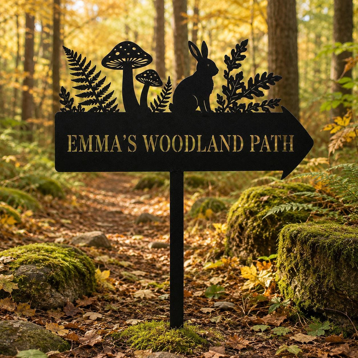 Secret Garden Sign - Personalized Metal Garden Stake - image 3