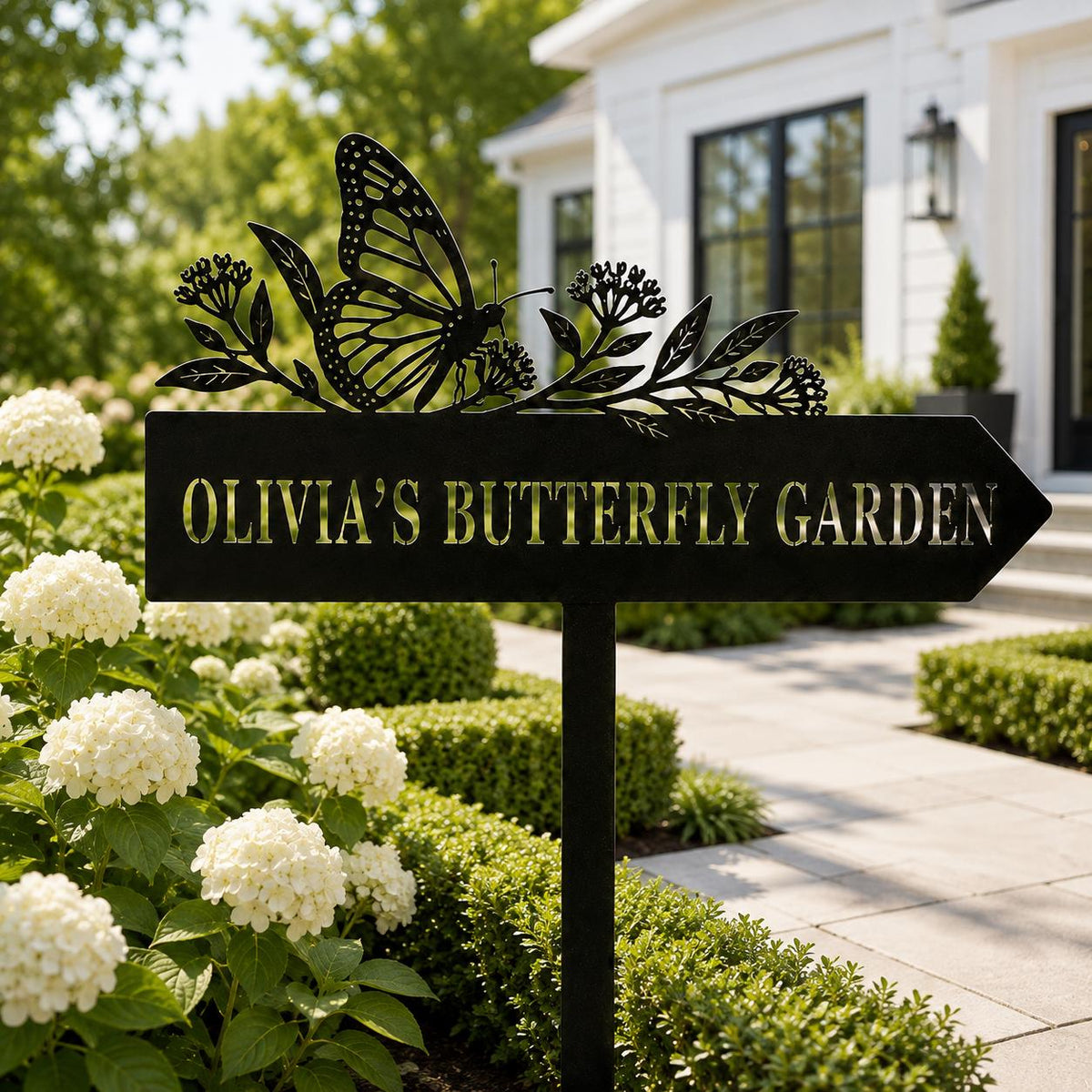 Butterfly Garden Sign - Personalized Metal Garden Stake - image 4