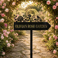 Rose Bird Garden Stake - Personalized Directional Sign