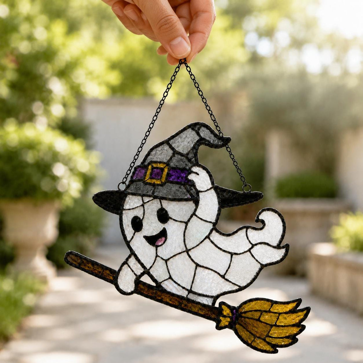 Ghost Suncatcher - Acrylic Halloween Window Hanging - image 4
