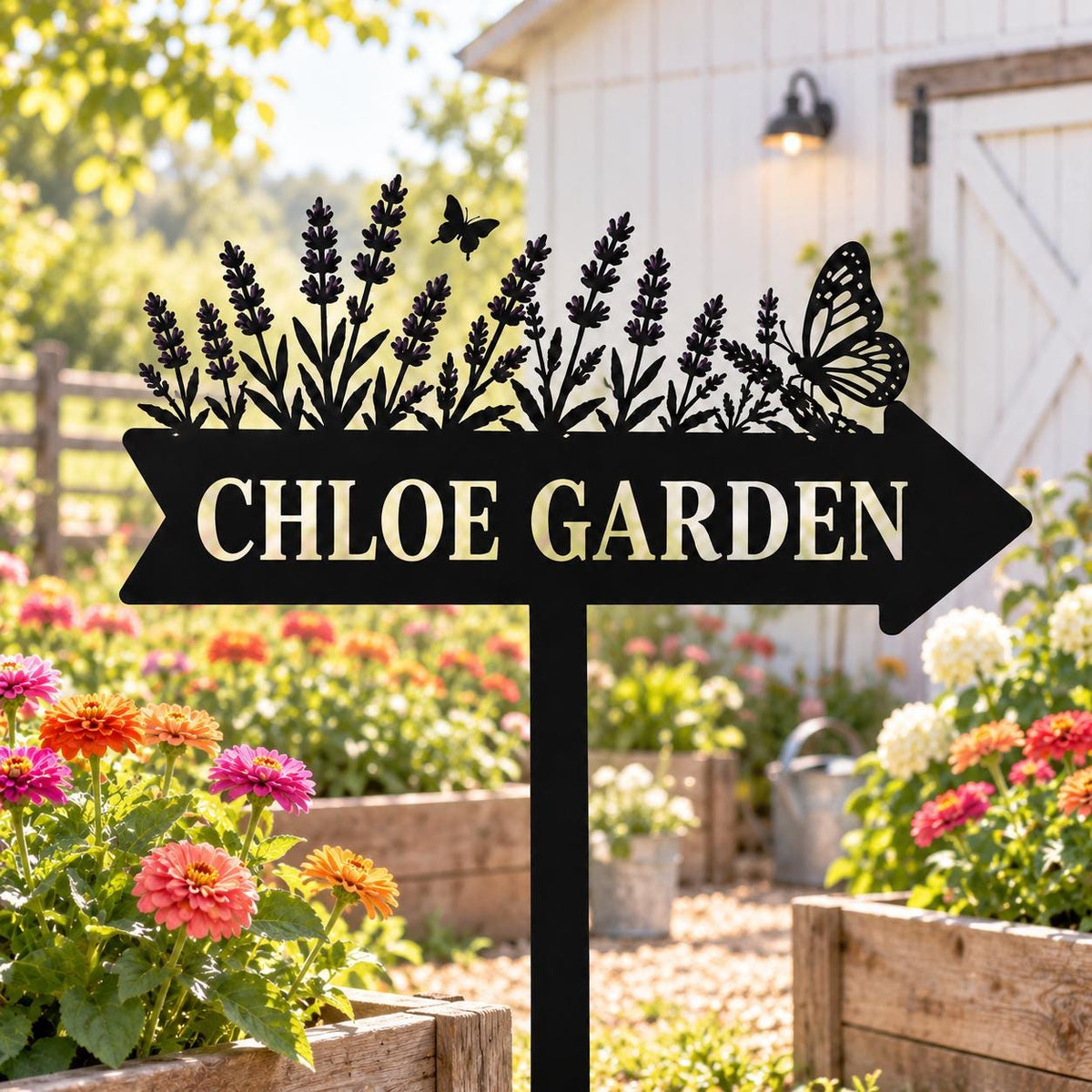 Personalized Garden Sign - Custom Name Garden Stake