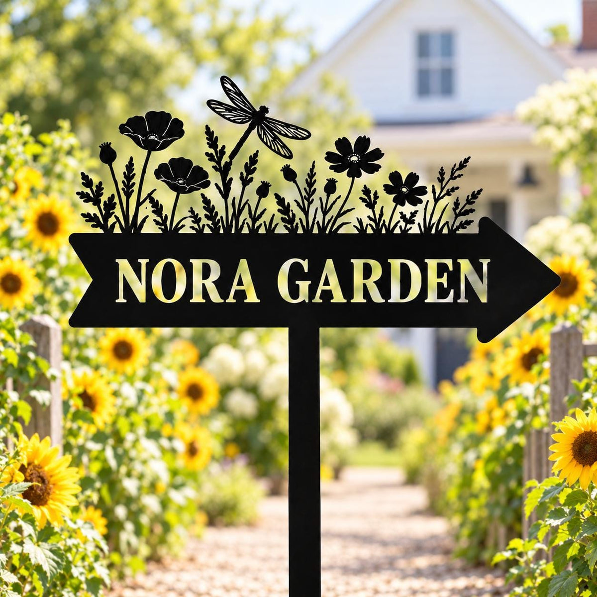 Dragonfly Garden Sign - Personalized Metal Garden Stake - image 2