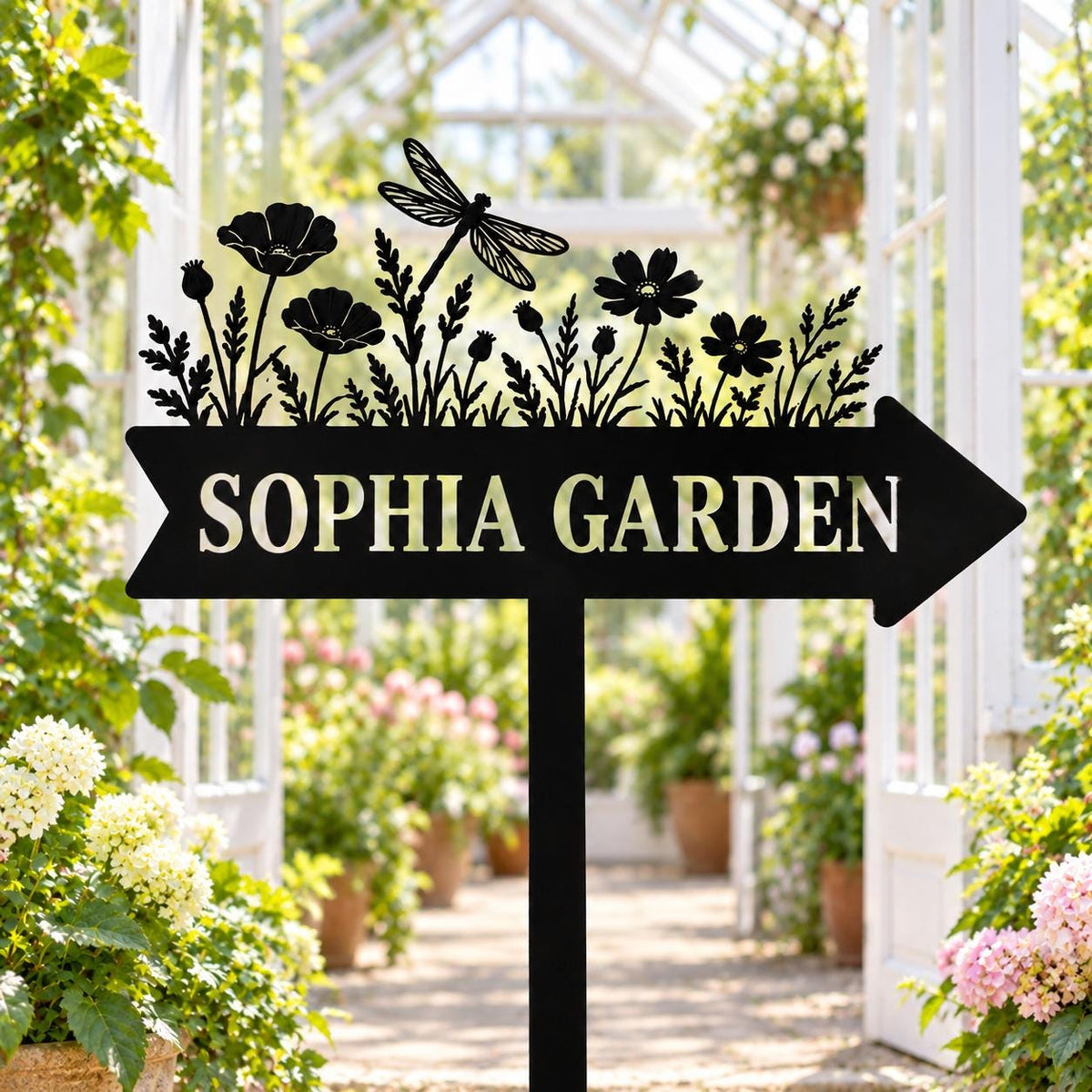 Dragonfly Garden Sign - Personalized Metal Garden Stake - image 3