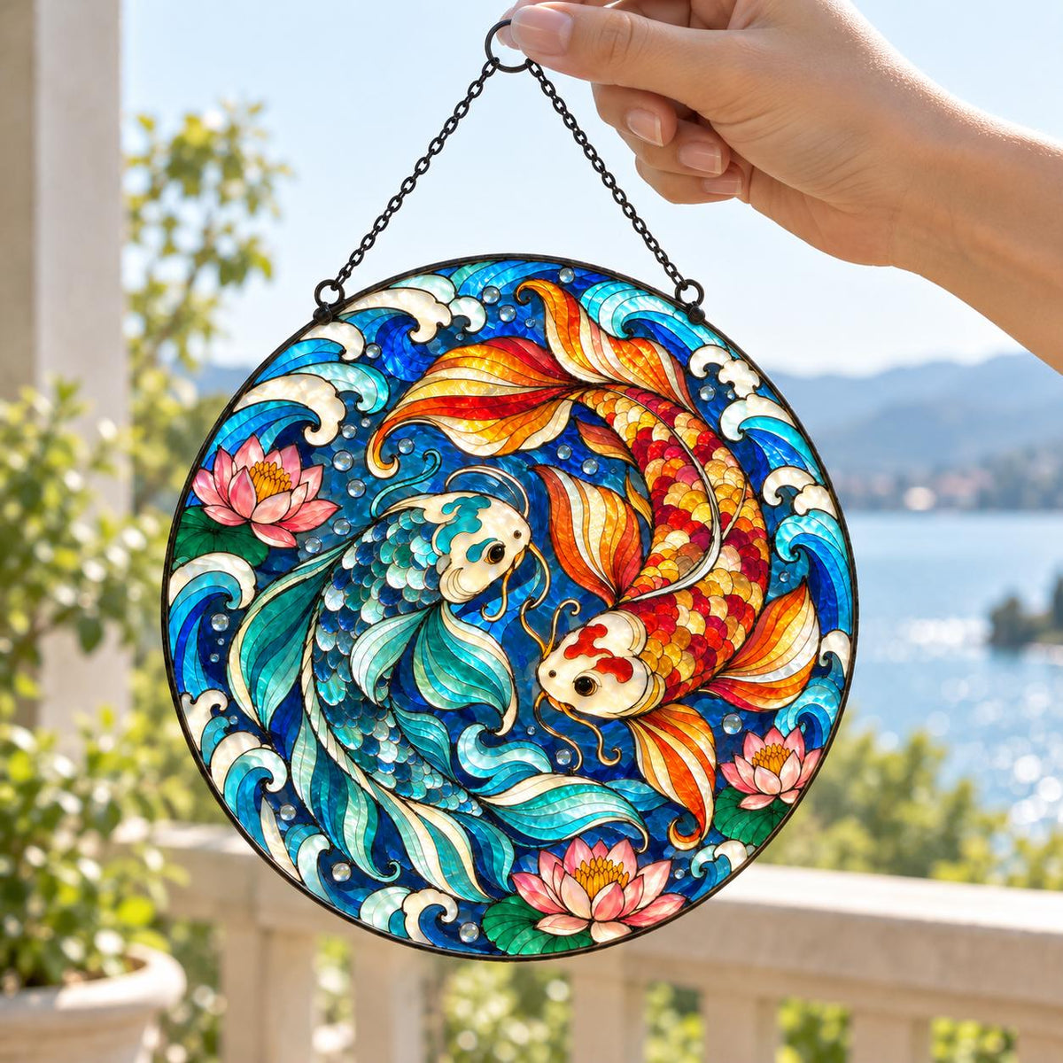 Koi Fish Suncatcher - Acrylic Koi Window Hanging - image 5