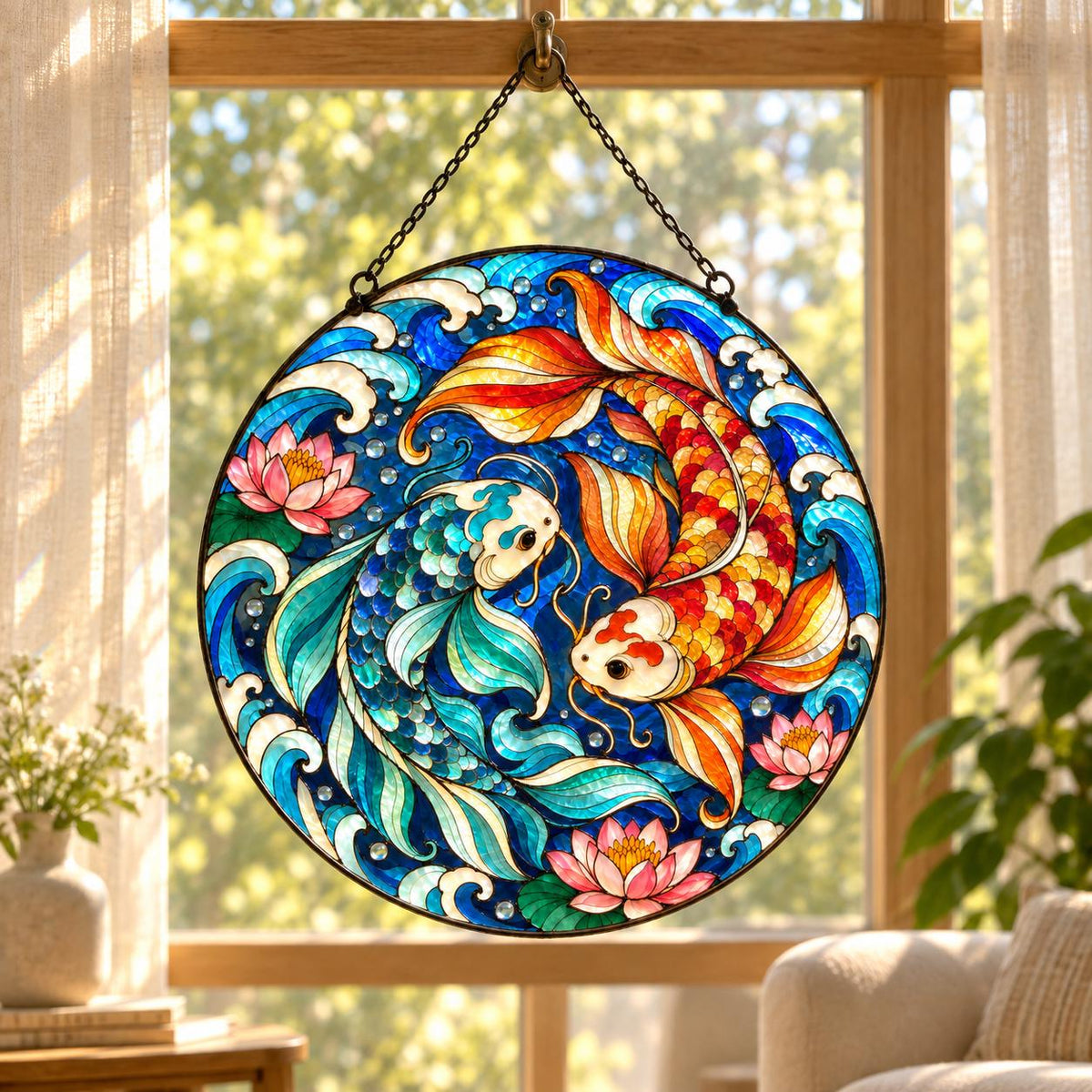 Koi Fish Suncatcher - Acrylic Koi Window Hanging - image 4