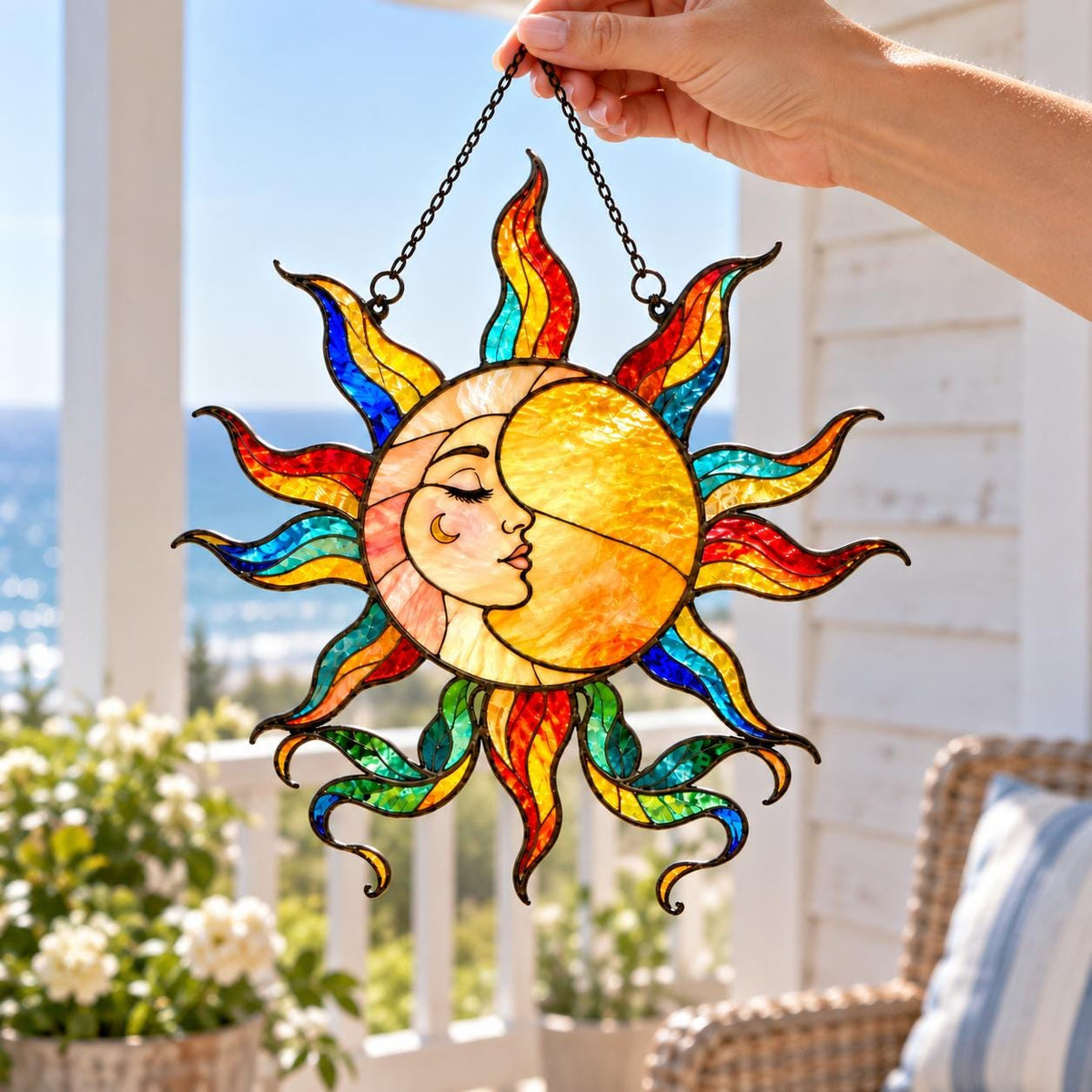 Sun Moon Suncatcher - Acrylic Window Hanging - image 2