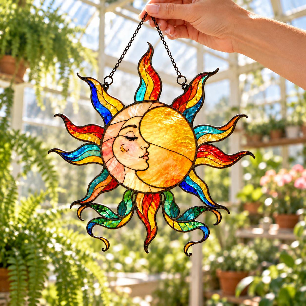 Sun Moon Suncatcher - Acrylic Window Hanging - image 4