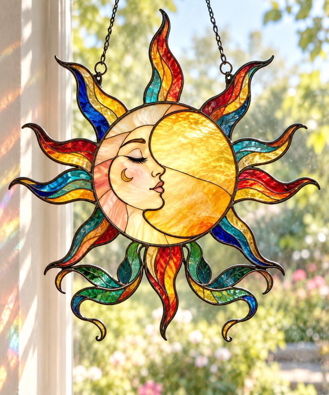 Sun Moon Suncatcher - Acrylic Window Hanging