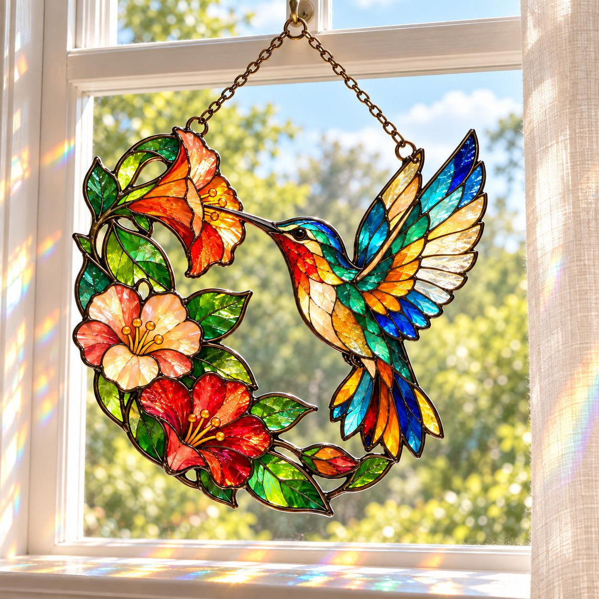 Hummingbird Suncatcher - Acrylic Window Hanging - image 3