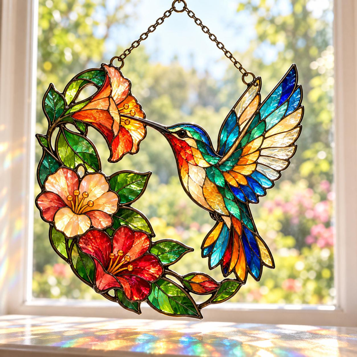 Hummingbird Suncatcher - Acrylic Window Hanging