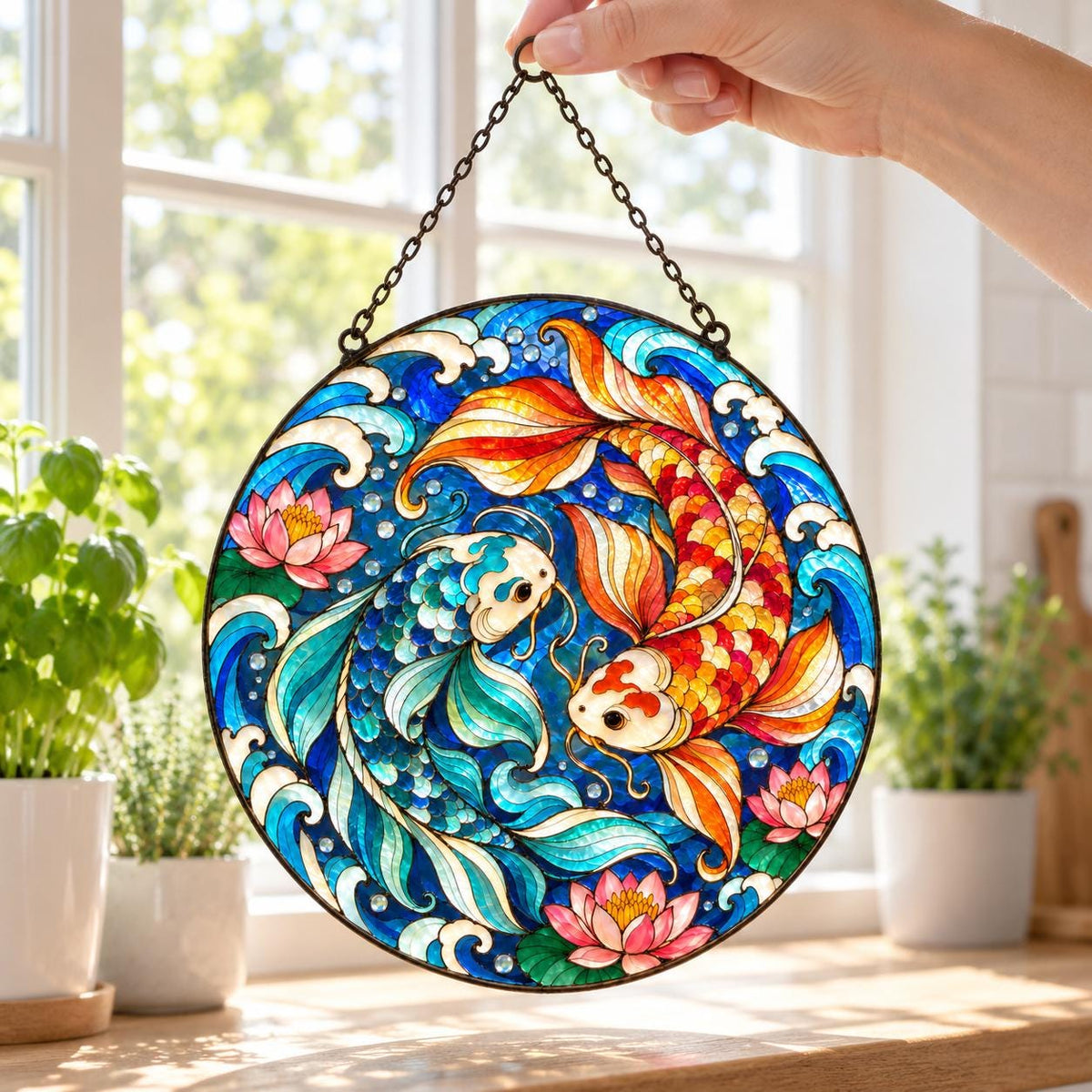 Koi Fish Suncatcher - Acrylic Koi Window Hanging - image 6