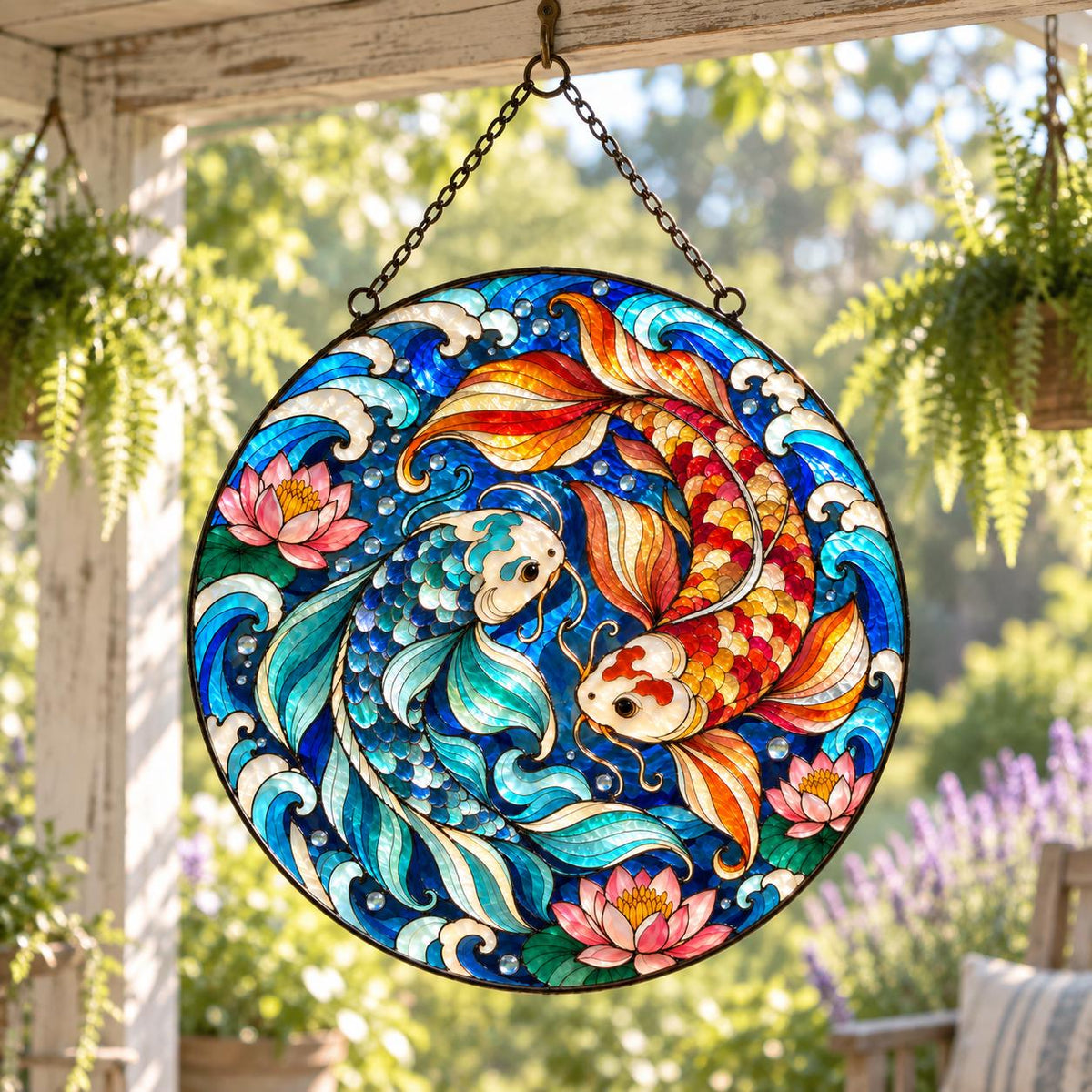 Koi Fish Suncatcher - Acrylic Koi Window Hanging - image 2