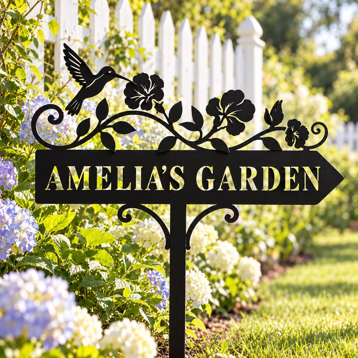 Sweet Pea Garden Stake - Metal Flower Garden Sign - image 2