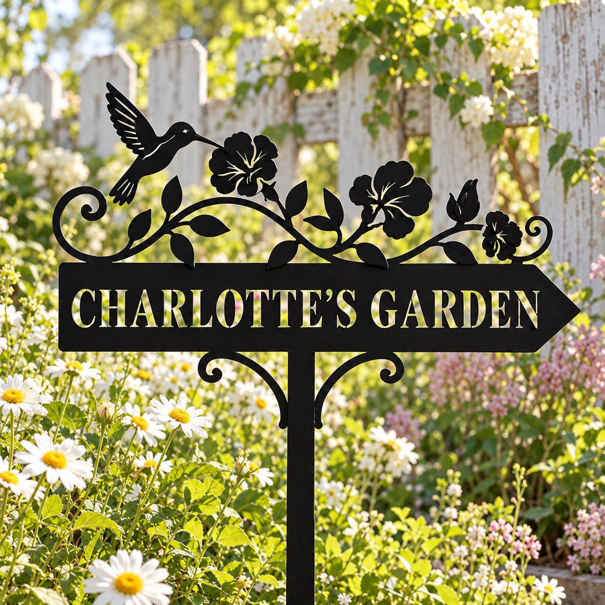 Sweet Pea Garden Stake - Metal Flower Garden Sign - image 5