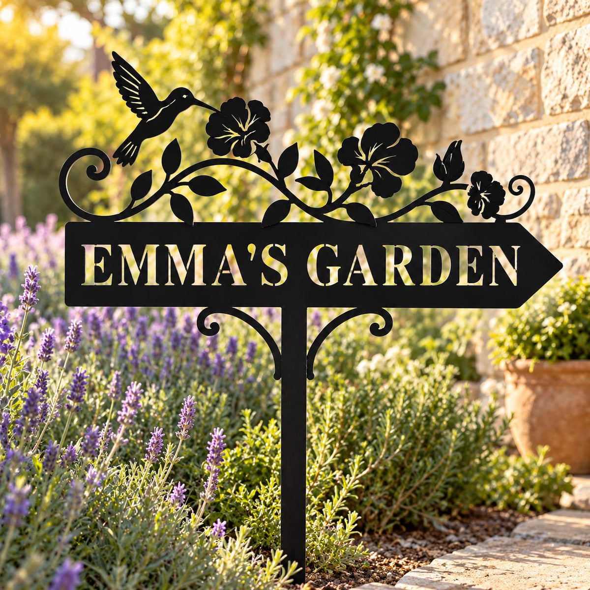 Sweet Pea Garden Stake - Metal Flower Garden Sign - image 4